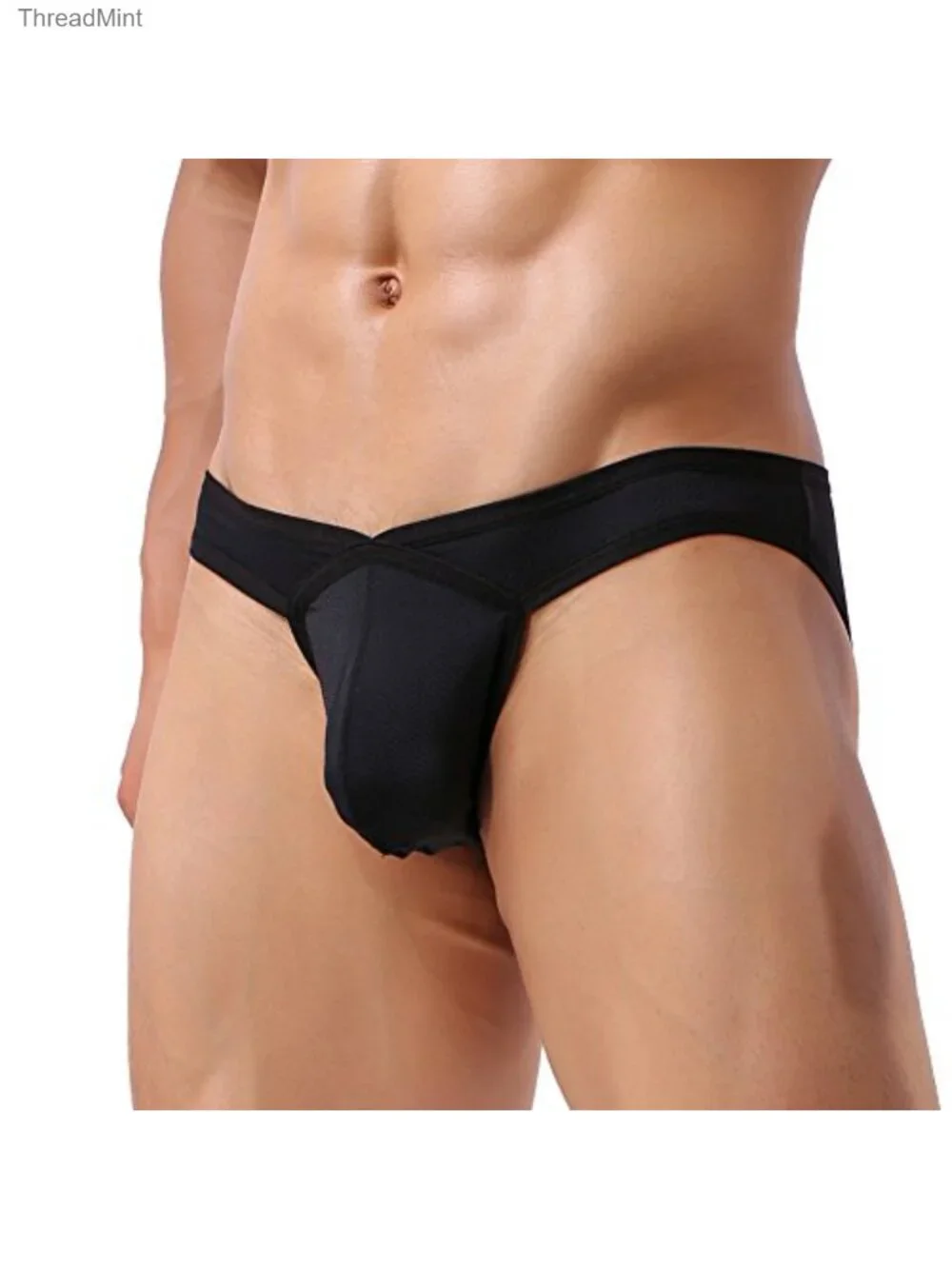 Men's Mesh Micro Briefs Breathable Bulge Pouch Low Rise Slim Fit Underwear